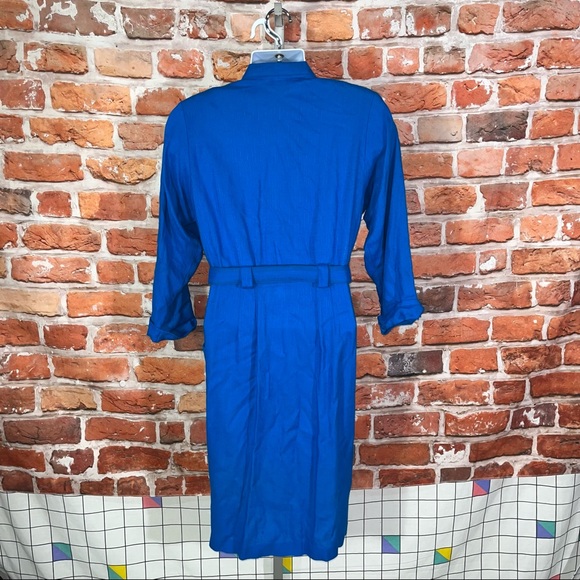 Vintage one piece dress romper blue size 12 - Picture 14 of 16